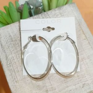 ✨Wide Silver Twisted Hoops